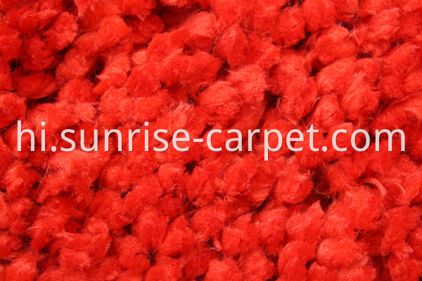 Polyester Flooring Rug Carpet in Red color
